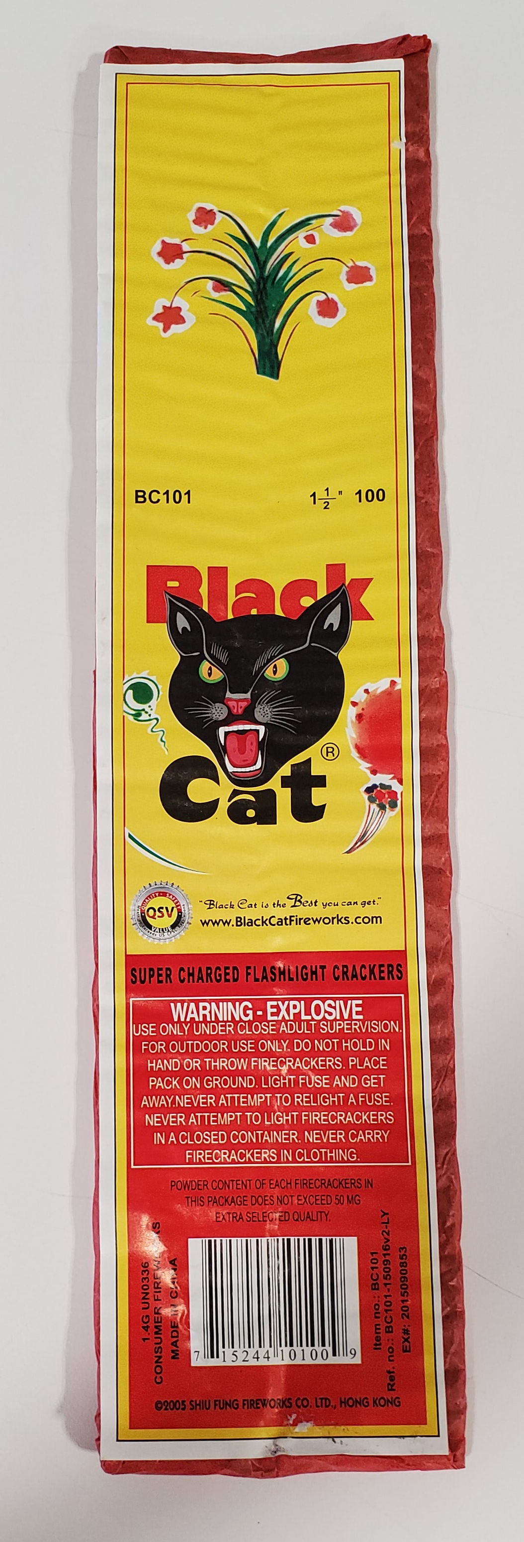 Black Cat Firecrackers 1-1/2" 100 ct