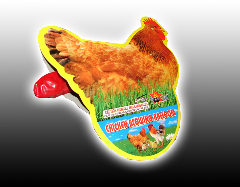 Chicken Blowing Balloon